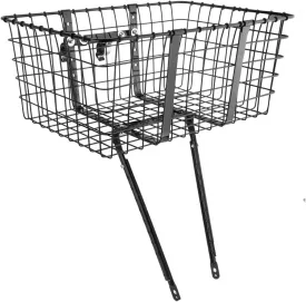 Wald 157 Front Giant Delivery Bicycle Basket (21 x 15 x 9, Black) W157GB