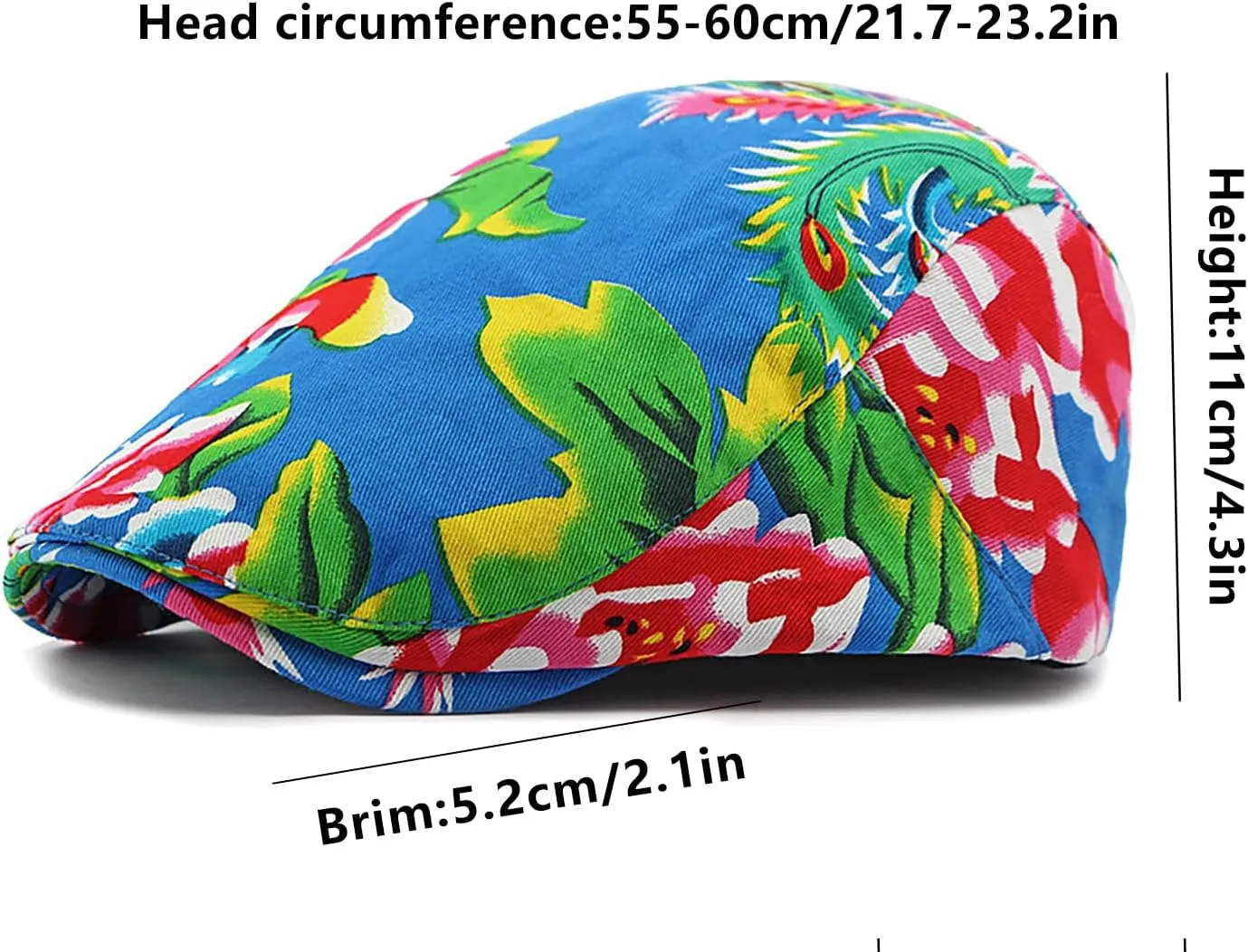 Womens Leopard Print Beret Hat Retro Newsboy Ivy Cap Cabbie Flat Cap