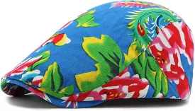 Womens Leopard Print Beret Hat Retro Newsboy Ivy Cap Cabbie Flat Cap