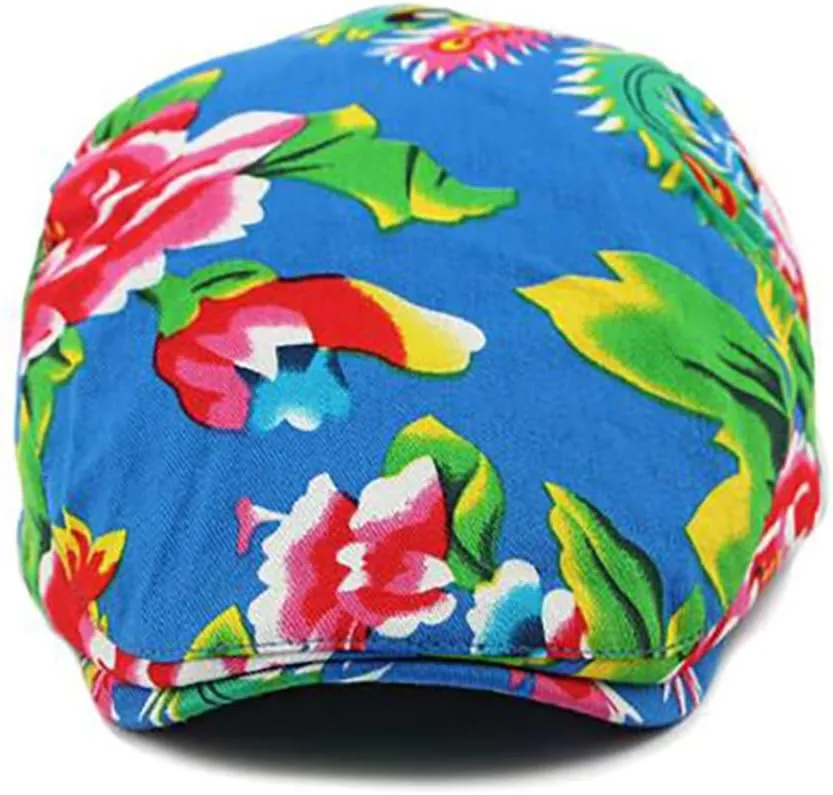 Womens Leopard Print Beret Hat Retro Newsboy Ivy Cap Cabbie Flat Cap