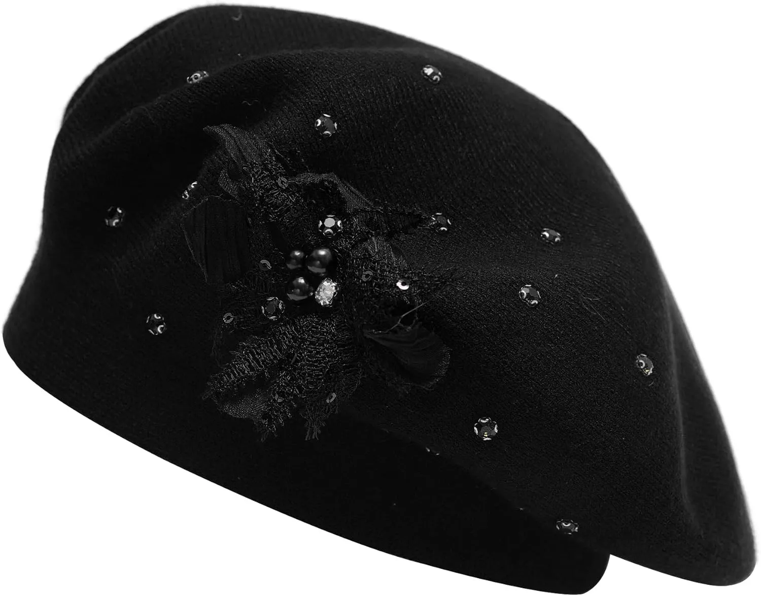 ZLYC Womens French Beret hat, Reversible Solid Color Cashmere Mosaic Warm Beret Cap for Girls