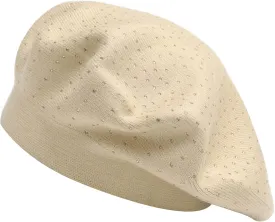 ZLYC Womens French Beret hat, Reversible Solid Color Cashmere Mosaic Warm Beret Cap for Girls